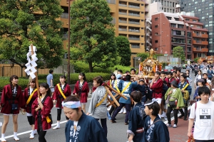 神輿を担ぐ上智大学のみなさん
